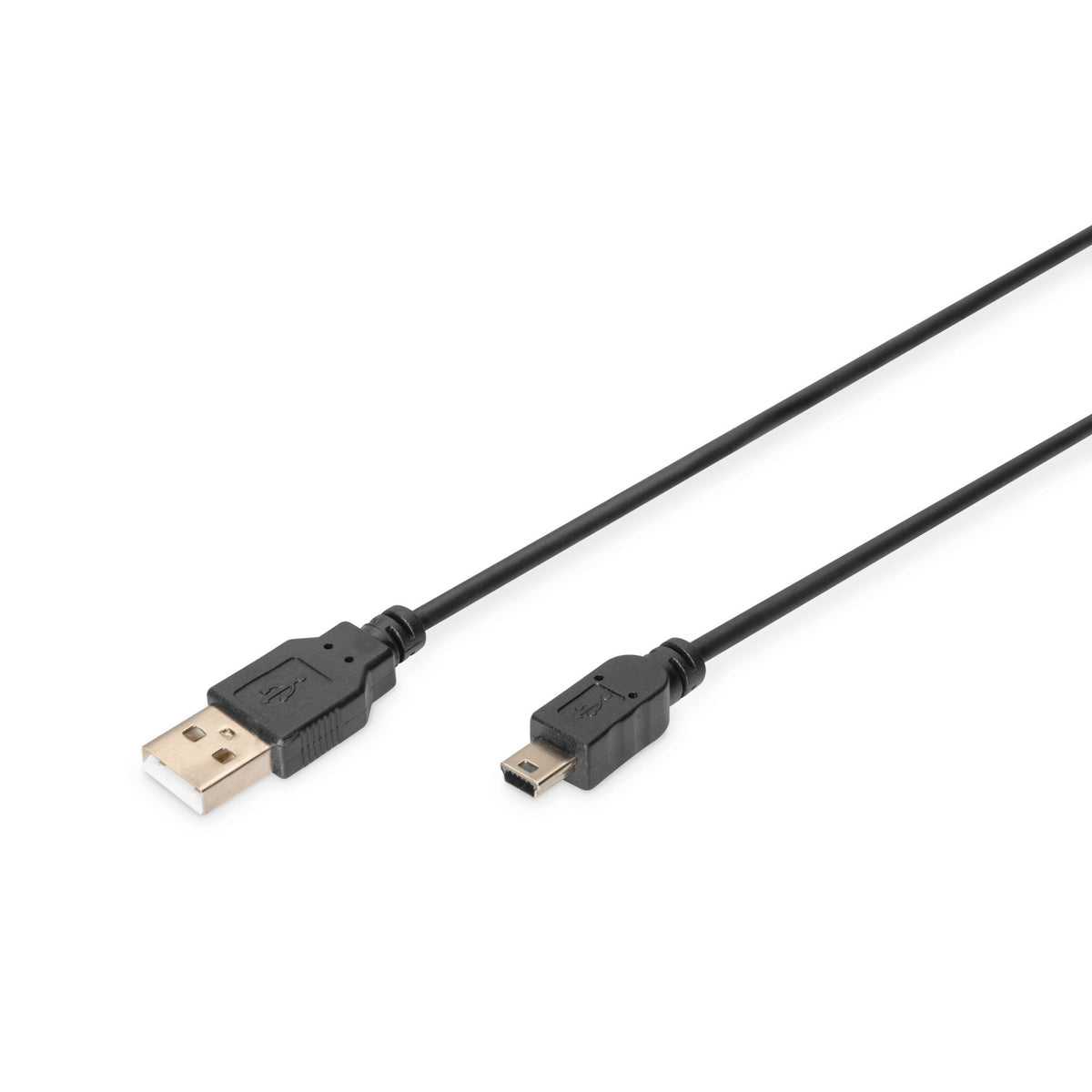DIGITUS ASSMANN Basic USB 2.0 Kabel 1,8 m mini-USB Typ B zu USB Typ A, Schwarz