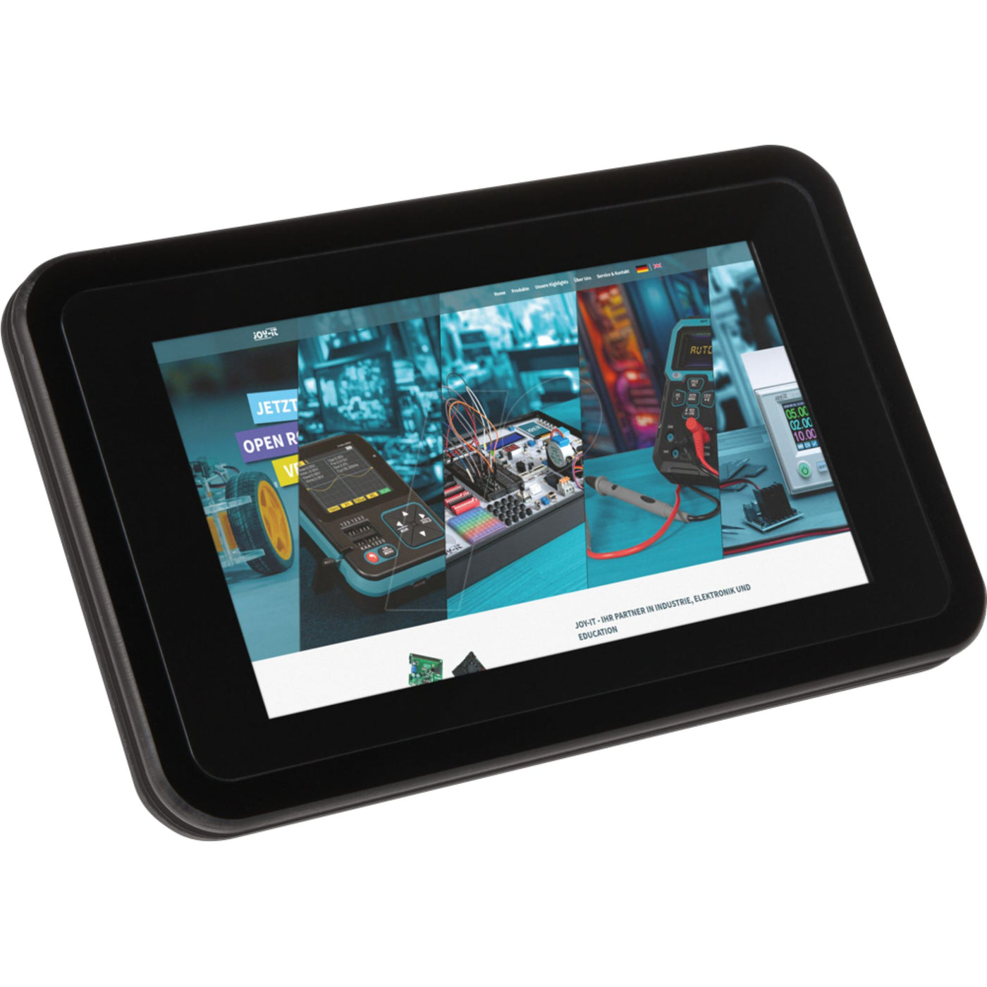 Joy-IT RB-LCD-7P5-Case Display-Gehäuse für Raspberry Pi, robustes Schwarz