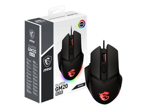 MSI Clutch GM20 Gaming - Maus - ergonomisch - Für Rechtshänder