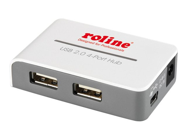 ROLINE USB 2.0 Hub "Black and White" - Hub - 4 x USB 2.0