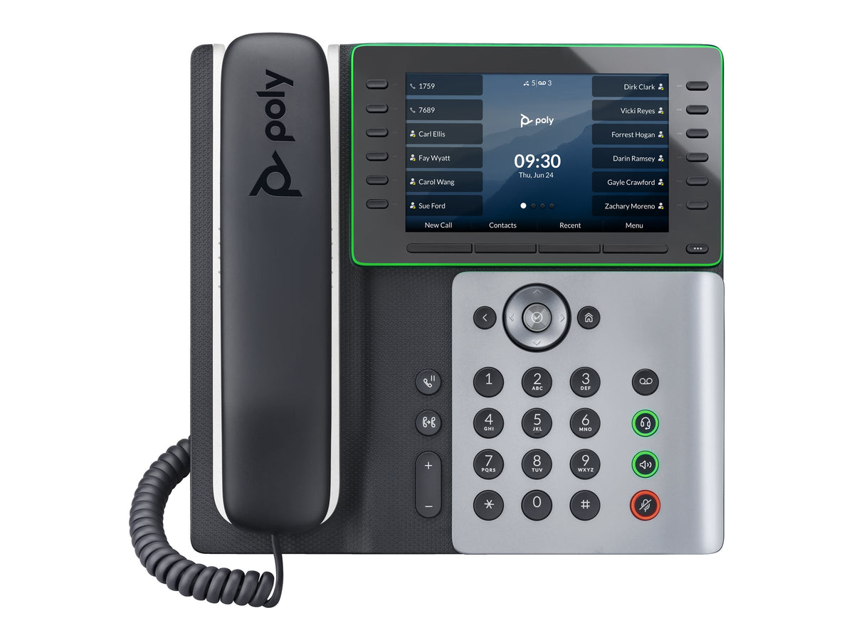 HP Poly Edge E550 - VoIP-Telefon mit Rufnummernanzeige/Anklopffunktion