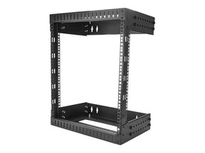 StarTech.com 12U 19" Wall Mount Network Rack, Adjustable Depth 12-20" 2 Post Open Frame Server Room Rack for AV/Data/ IT Communication/Computer Equipment/Switch with Cage Nuts & Screws - 12U Adjustable Rack (RK12WALLOA)