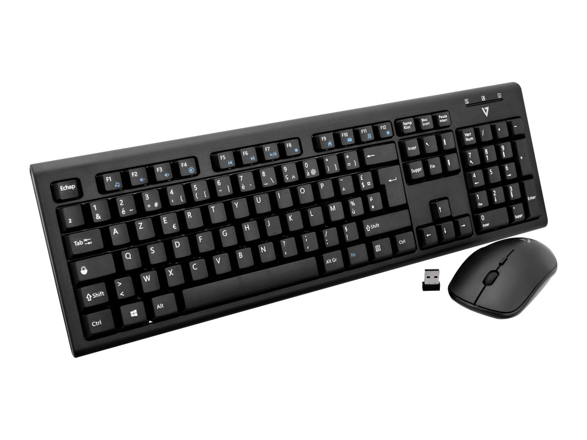 V7 CKW200ES - Tastatur-und-Maus-Set - kabellos