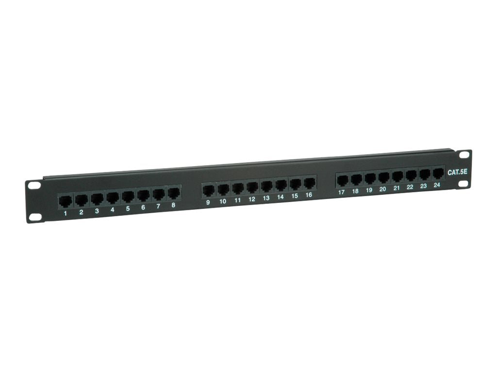 VALUE Patch Panel - CAT 5e - UTP - RJ-45 X 24 - Schwarz - 48.3 cm (19")