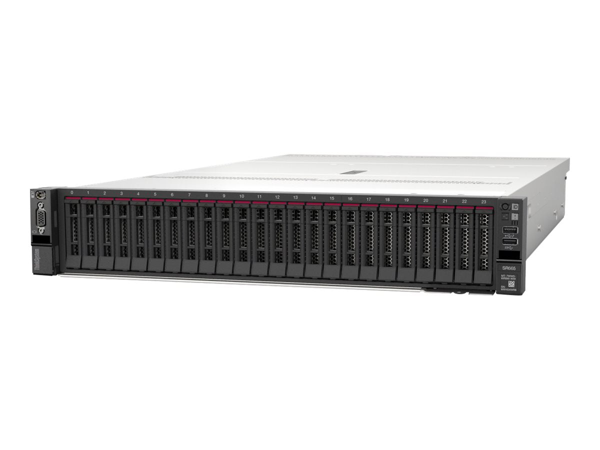 Lenovo ThinkSystem SR665 7D2V - Server - Rack-Montage - 2U - zweiweg - 1 x EPYC 7203 / 2.8 GHz - RAM 32 GB - SAS - Hot-Swap 6.4 cm (2.5")