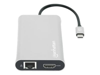 Manhattan USB-C Dock/Hub with Card Reader and MST, Ports (x10):