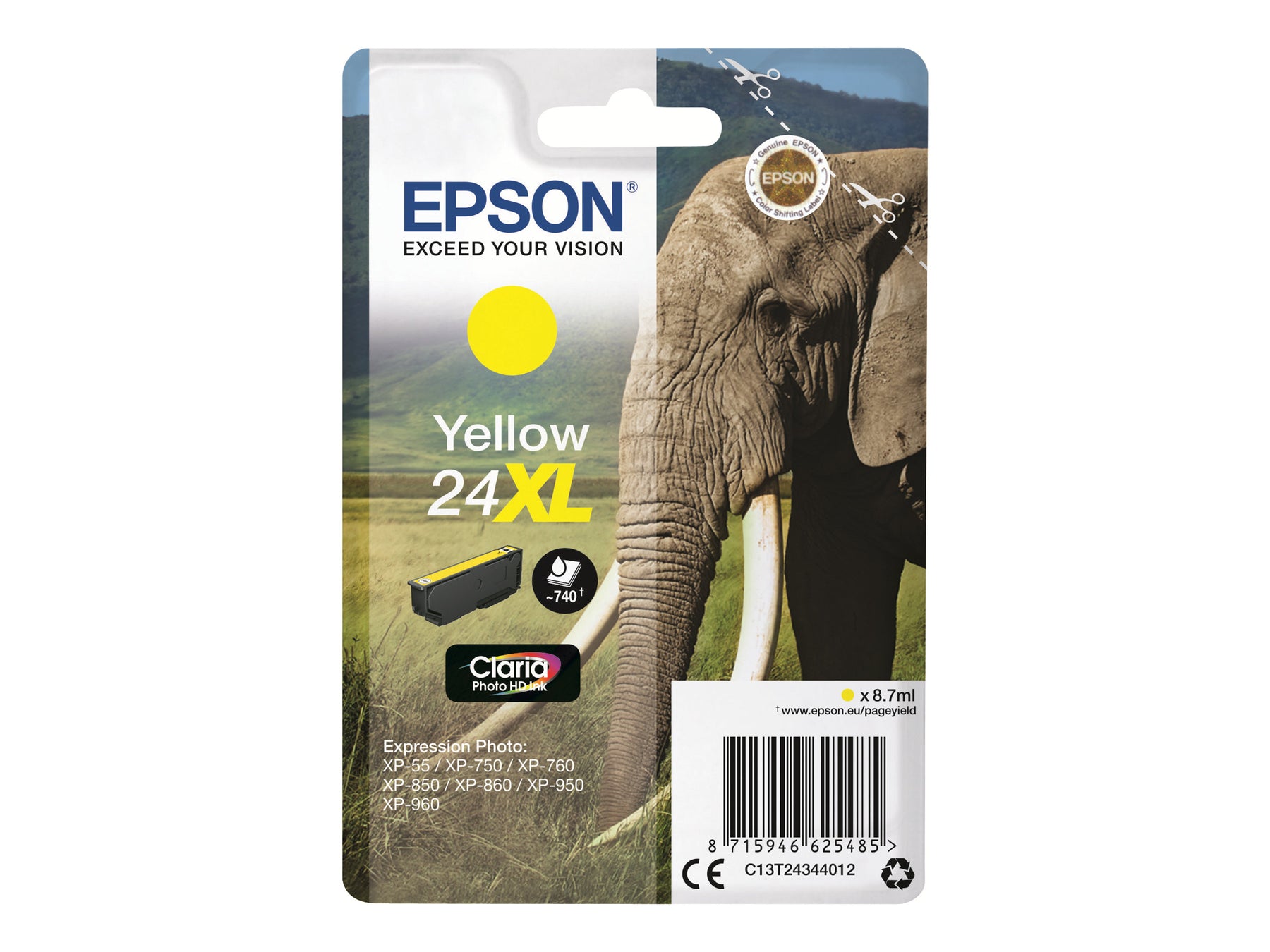 Epson 24XL - 8.7 ml - XL - Gelb - Original - Tintenpatrone