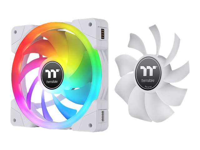 Thermaltake SWAFAN EX12 RGB - Premium Edition - Gehäuselüfter - 120 mm - weiß (Packung mit 3)