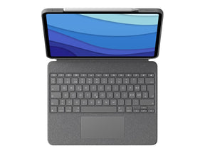 Logitech Combo Touch - Tastatur und Foliohülle - mit Trackpad - hintergrundbeleuchtet - Apple Smart connector - QWERTZ - Schweiz - Oxford Gray - für Apple 11-inch iPad Pro (1. Generation, 2. Generation, 3. Generation)