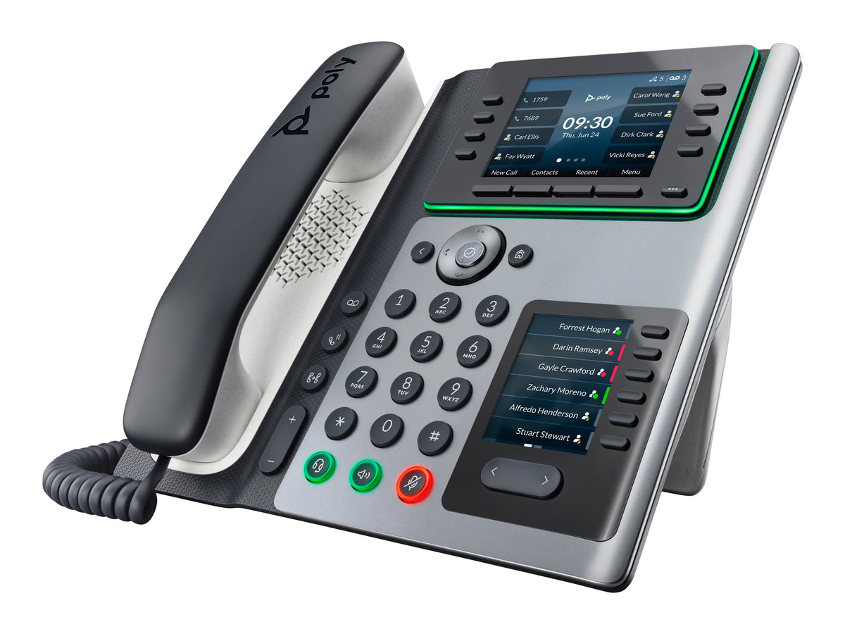 HP Poly Edge E400 - VoIP-Telefon mit Rufnummernanzeige/Anklopffunktion