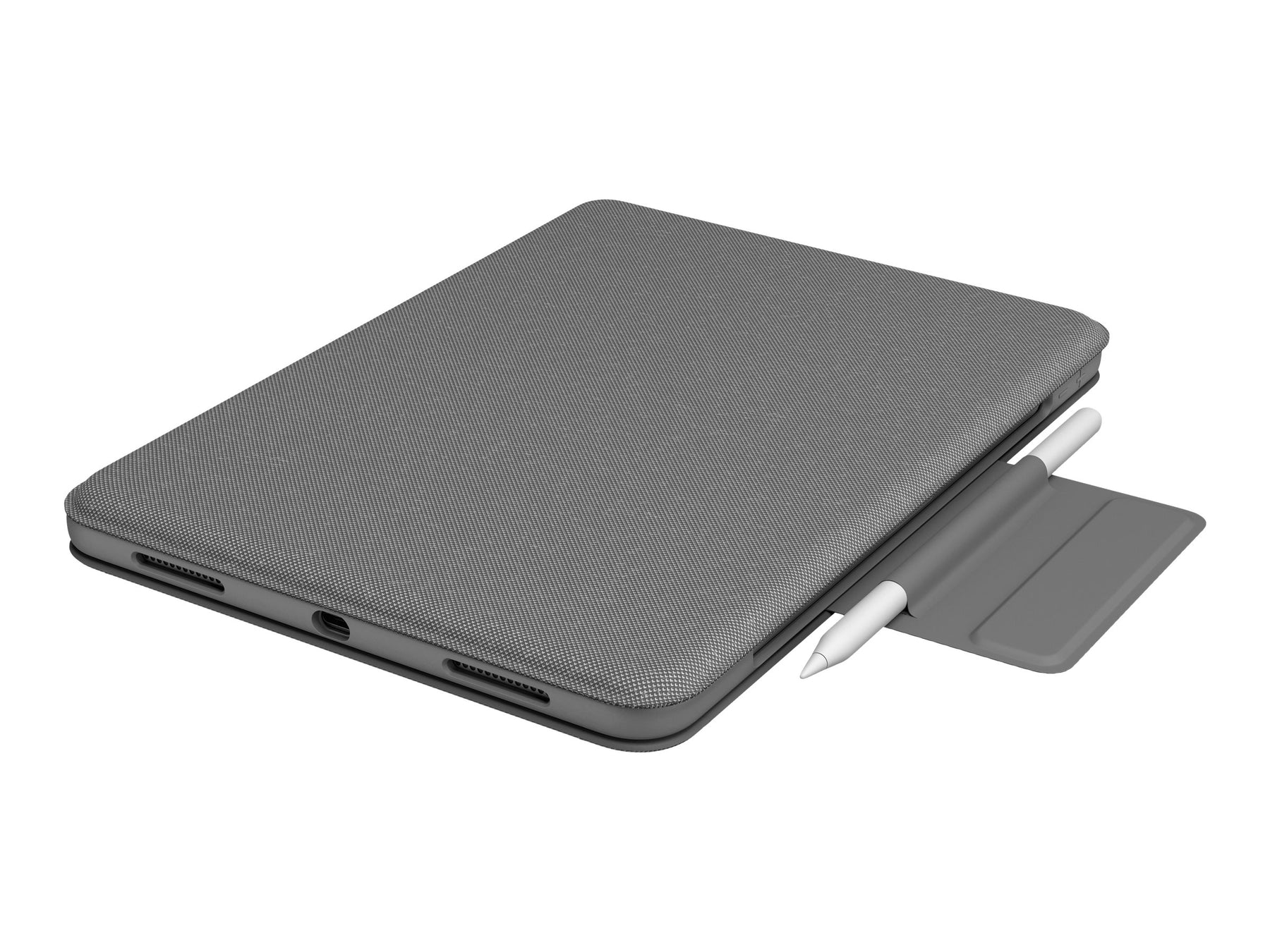 Logitech Folio Touch - Tastatur und Foliohülle - mit Trackpad - hinterleuchtet - Apple Smart connector - QWERTY - Spanisch - Oxford Gray - für Apple 10.9-inch iPad Air (4. Generation, 5. Generation)