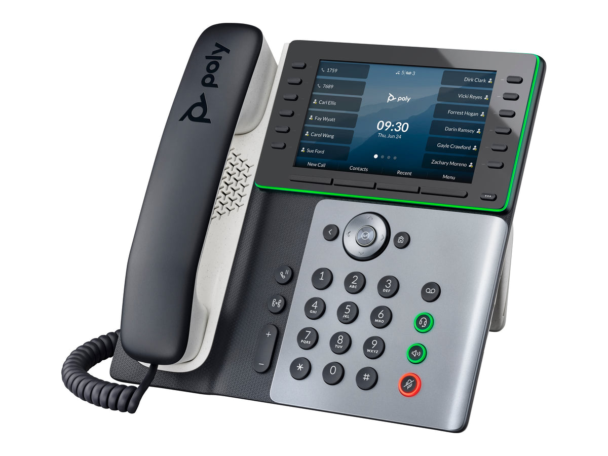 HP Poly Edge E550 - VoIP-Telefon mit Rufnummernanzeige/Anklopffunktion