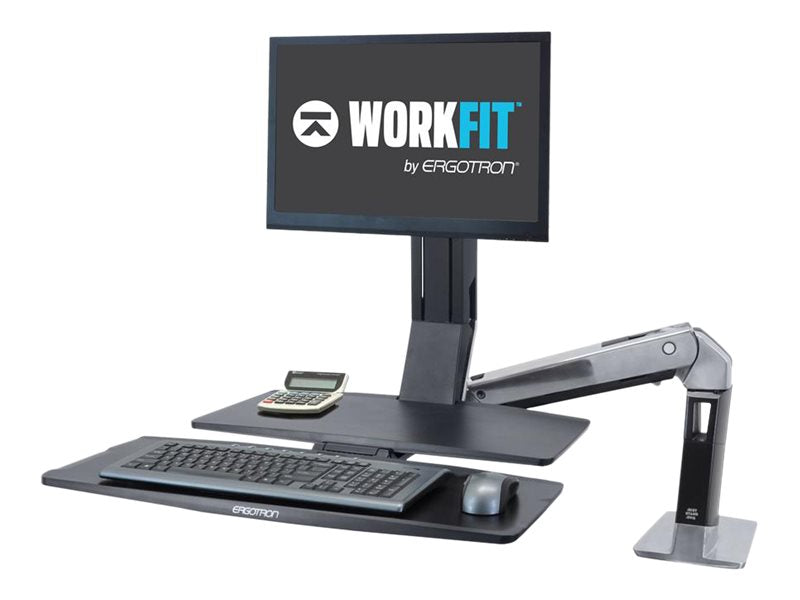 Ergotron WorkFit-A LCD HD with Worksurface+ Standing Desk - Befestigungskit (Spannbefestigung für Tisch, Pivot, Flexibler Arm, Tastatur-Tablett, Arbeitsoberfläche)