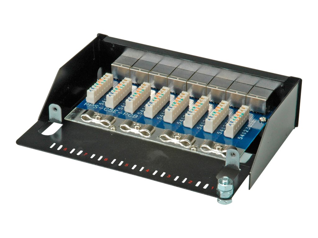 ROLINE Patch Panel - CAT 5e - Schwarz - 8 Ports