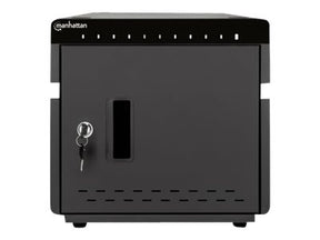 Manhattan Charging Cabinet/Cart via USB-C x10 Devices Desktop, Power Delivery 18W per port (180W total)