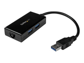 StarTech.com USB 3.0 auf Gigabit Netzwerk Adapter mit 2 Port USB Hub - Native Treiber-Unterstützung (Windows, Mac und Chrome OS)