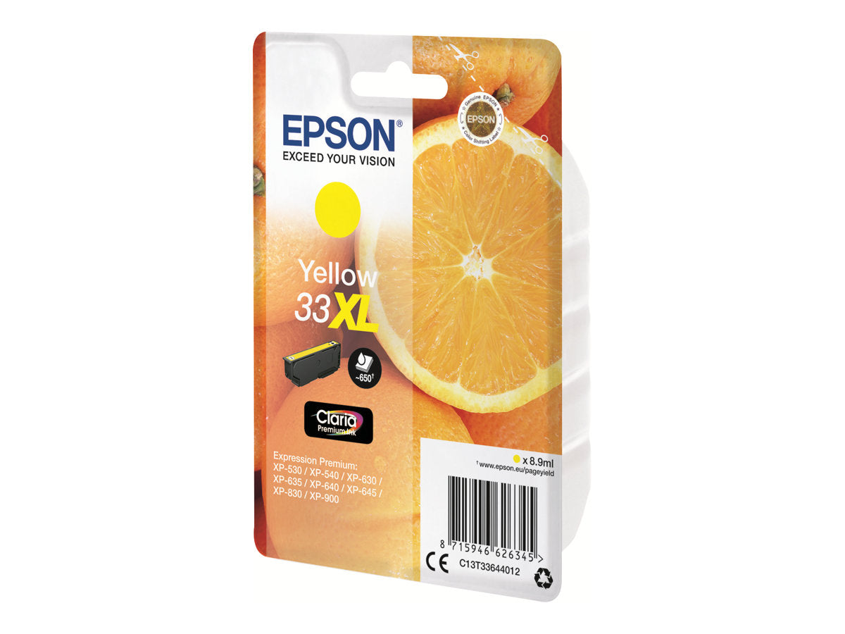 Epson 33XL - 8.9 ml - XL - Gelb - Original - Blisterverpackung