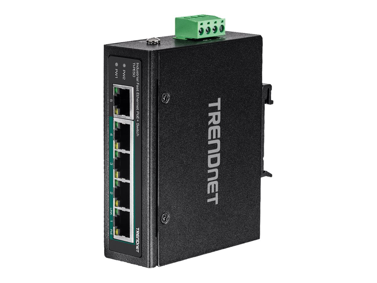 TRENDnet TI-PE50 - Switch - unmanaged - 4 x 10/100 (PoE+)