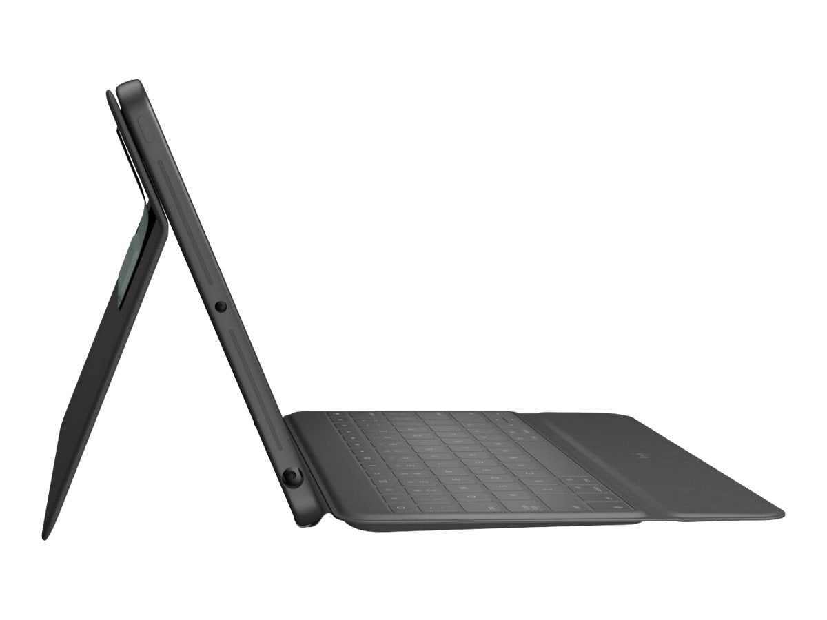 Logitech Rugged Folio - Tastatur und Foliohülle - Apple Smart connector - QWERTZ - Schweiz - für Apple 10.2-inch iPad (7. Generation, 8. Generation, 9. Generation)