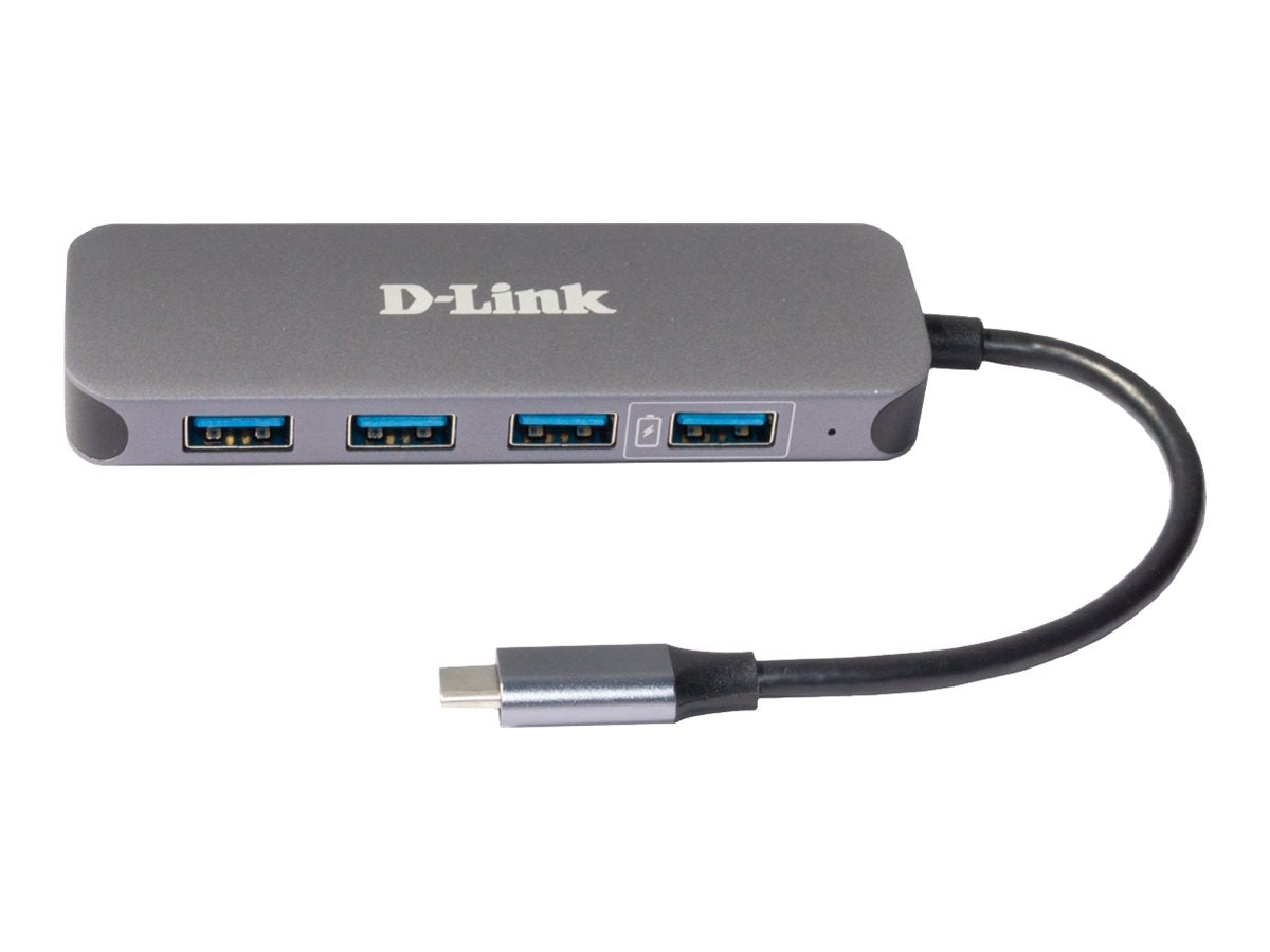 D-Link DUB-2340 - Hub - 4 x SuperSpeed USB 3.0 + 1 x USB-C (Spannungsversorgung)