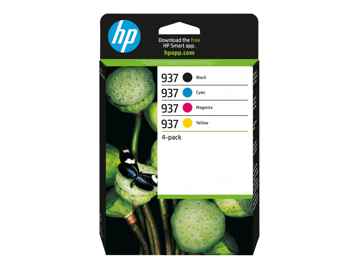 HP 937 - 4er-Pack - Schwarz, Gelb, Cyan, Magenta