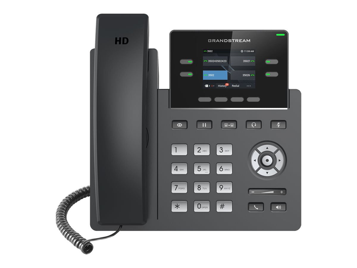 Grandstream GRP2612P - VoIP-Telefon mit Rufnummernanzeige/Anklopffunktion