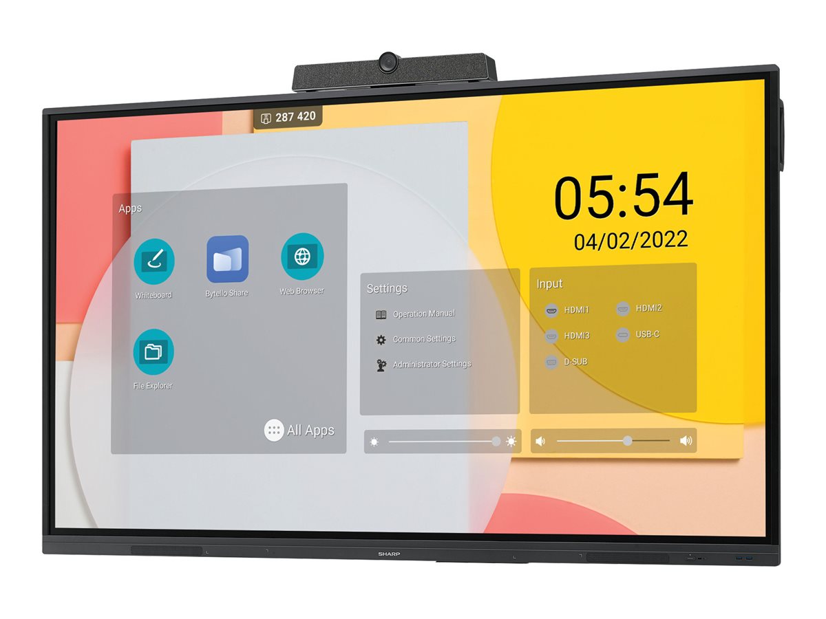 NEC Display Sharp PN-L862B - 218 cm (86") Diagonalklasse L2B Series LCD-Display mit LED-Hintergrundbeleuchtung - interaktiv - mit Touchscreen (Multi-Touch)