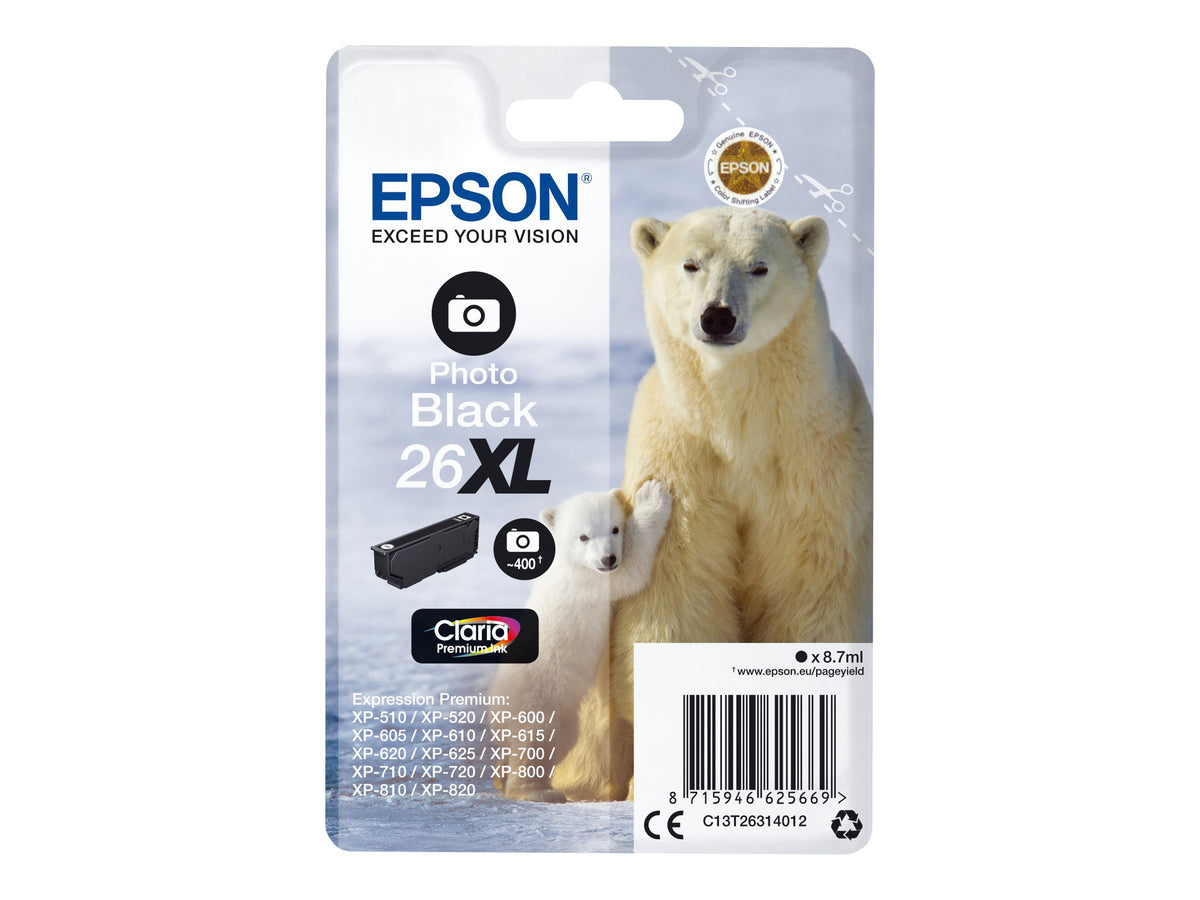 Epson 26XL - 8.7 ml - XL - Photo schwarz - Original