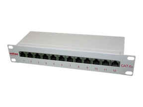 ROTRONIC-SECOMP Roline - Patch Panel - CAT 6a - RJ-45 X 12 - Grau - 1U - 25.4 cm (10")