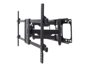 Manhattan TV & Monitor Mount, VESA 200x200 to 800x400mm, Max 75kg, LFD, Tilt & Swivel with 3 Pivots, Lifetime Warranty - Klammer - für gekrümmter LCD-Fernseher - stabiler Stahl - Schwarz - Bildschirmgröße: 94-229 cm (37"-90")