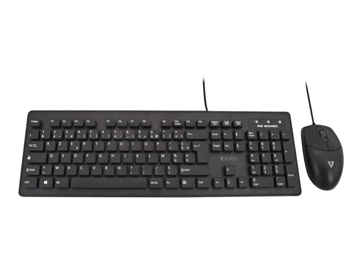 V7 CKU700FR - Tastatur-und-Maus-Set - waschbar