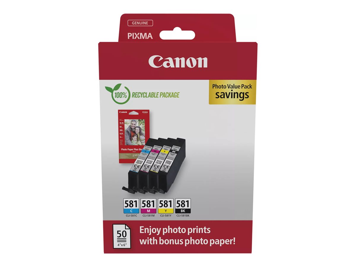 Canon CLI-581 C/M/Y/BK Photo Value Pack - 4er-Pack