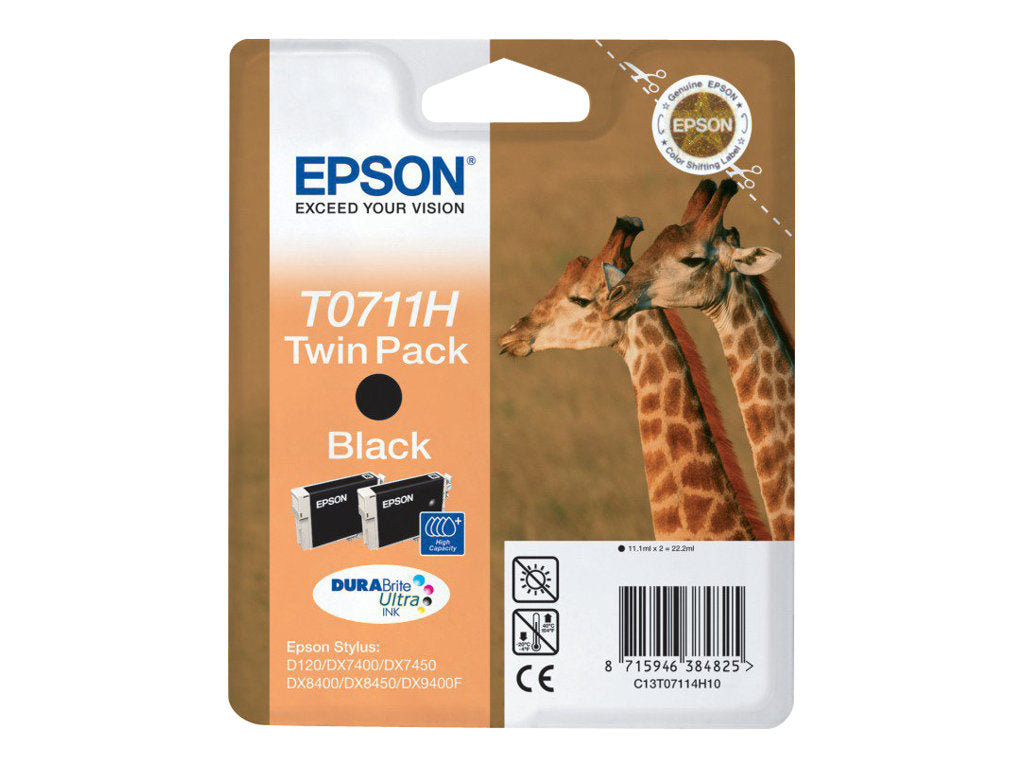 Epson T0711 Twin Pack - 2er-Pack - 22.2 ml - mit hoher Kapazität