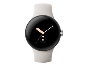 Google Pixel Watch - Silber poliert - intelligente Uhr mit Band