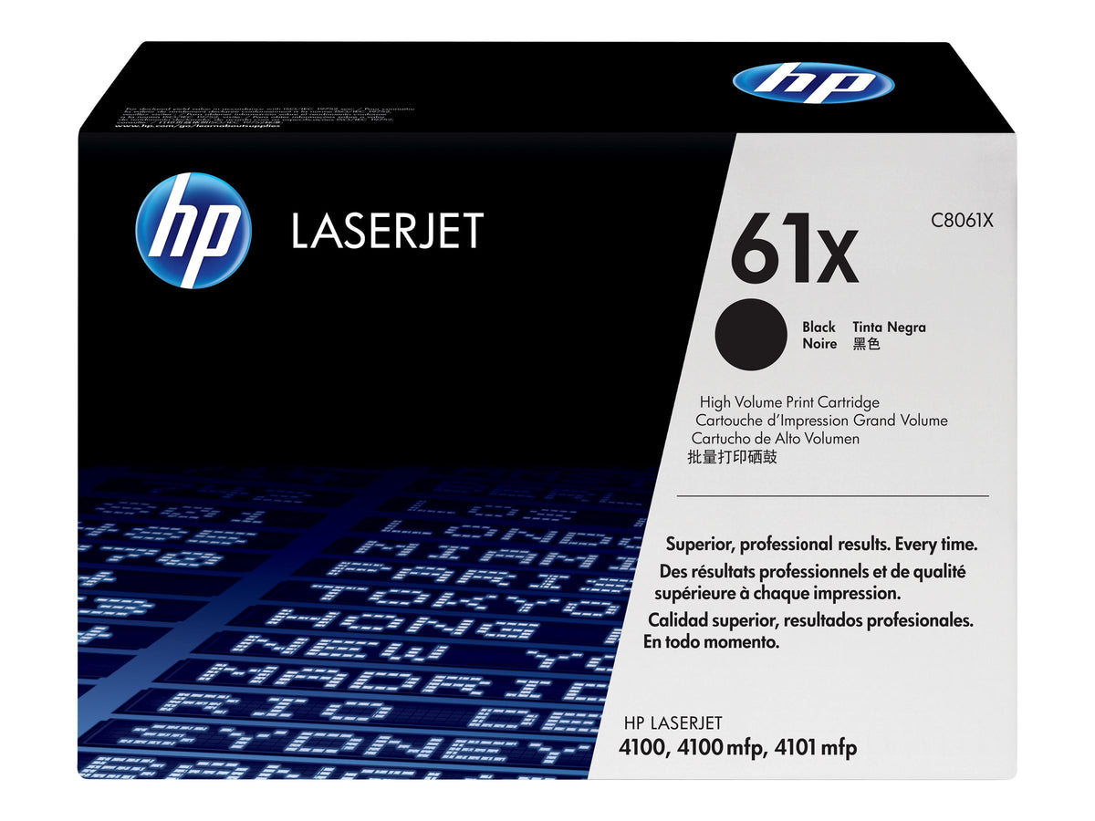 HP 61X - Hohe Ergiebigkeit - Schwarz - Original - LaserJet - Tonerpatrone (C8061X)