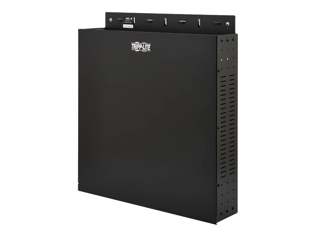 Tripp SmartRack 2U Low-Profile Vertical-Mount Vented Wall-Mount Mini Rack Enclosure, Black - Schrank für Rack-Gehäuse - geeignet für Wandmontage - Schwarz - 2U - 49.27 cm (19.4")