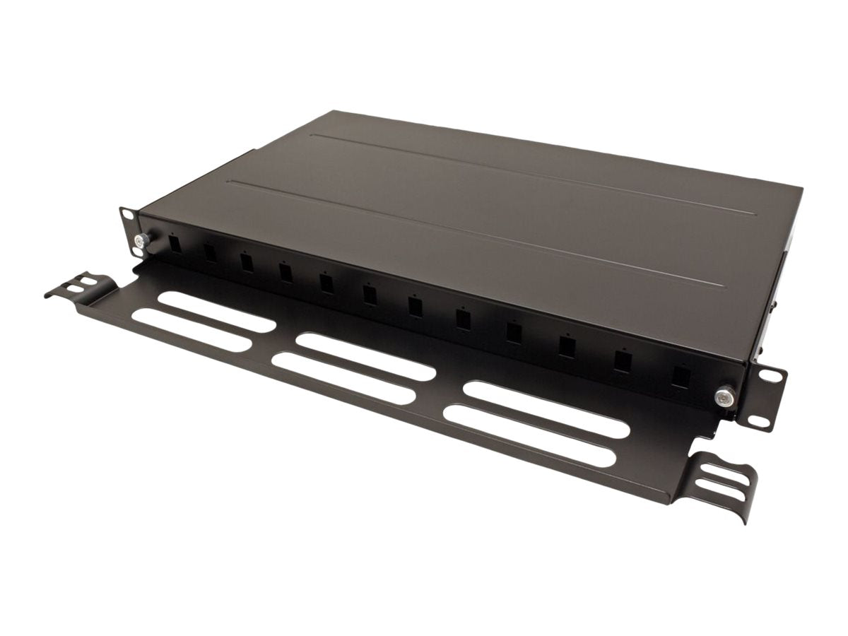 ROLINE Leeres Keystone-Patchpanel - Rack montierbar - Schwarz - 1U - 48.3 cm (19")