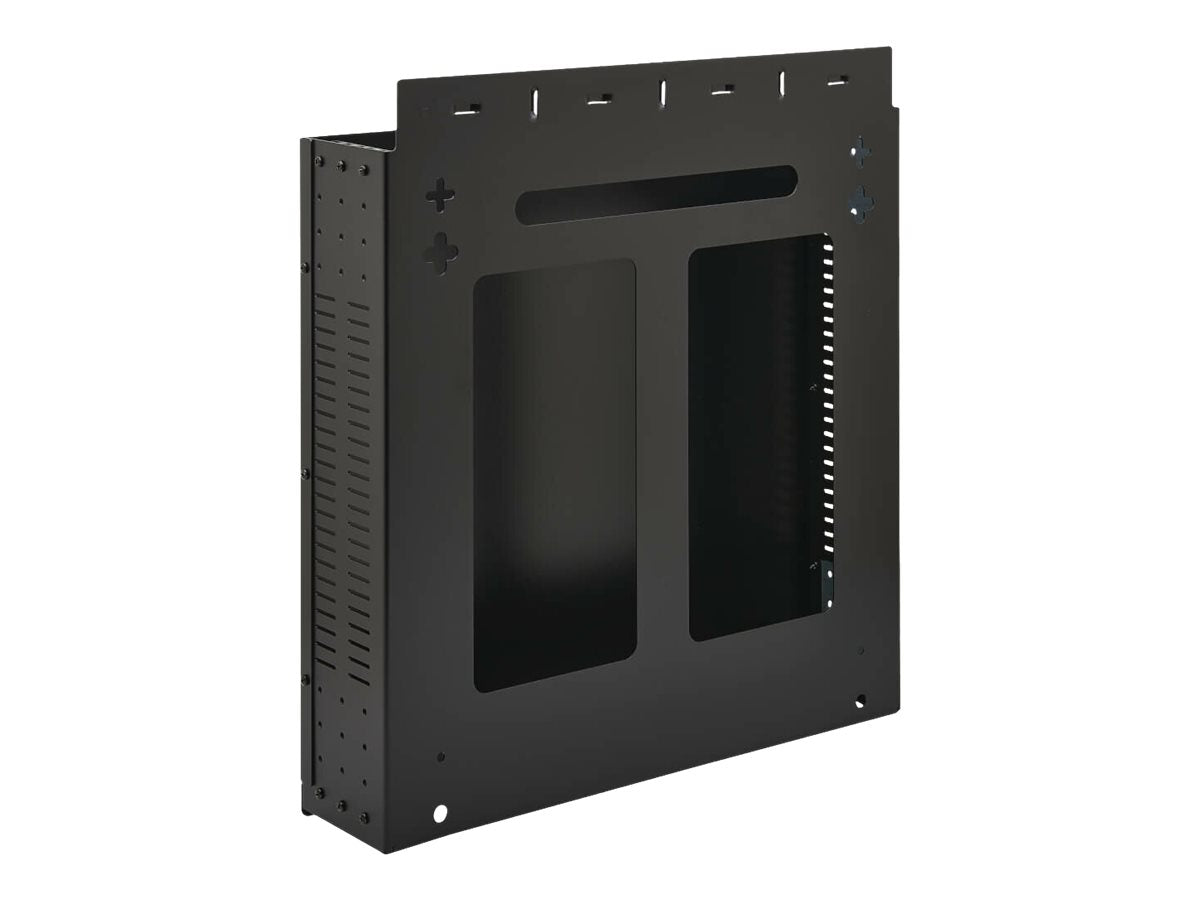 Tripp SmartRack 2U Low-Profile Vertical-Mount Vented Wall-Mount Mini Rack Enclosure, Black - Schrank für Rack-Gehäuse - geeignet für Wandmontage - Schwarz - 2U - 49.27 cm (19.4")