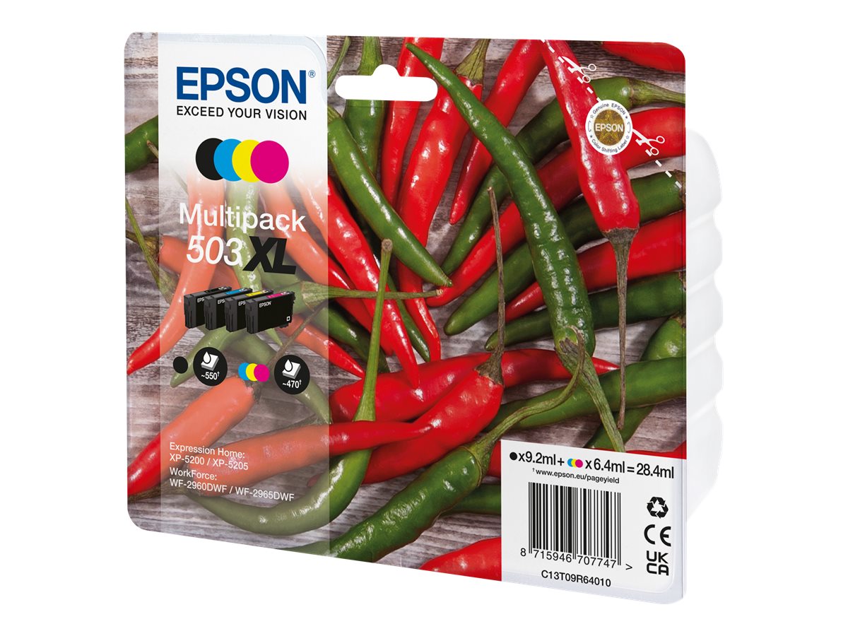 Epson 503XL Multipack - 4er-Pack - XL - Schwarz, Gelb, Cyan, Magenta