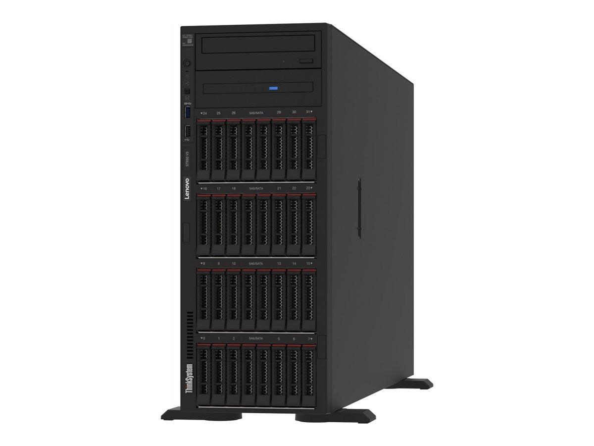 Lenovo ThinkSystem ST650 V3 7D7A - Server - Tower - 4U - zweiweg - 1 x Xeon Bronze 3408U / 1.8 GHz - RAM 32 GB - SAS - Hot-Swap 6.4 cm (2.5")