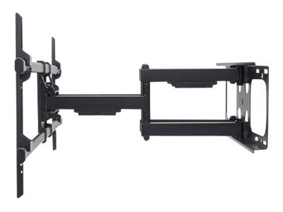 Manhattan TV & Monitor Mount, VESA 200x200 to 800x400mm, Max 75kg, LFD, Tilt & Swivel with 3 Pivots, Lifetime Warranty - Klammer - für gekrümmter LCD-Fernseher - stabiler Stahl - Schwarz - Bildschirmgröße: 94-229 cm (37"-90")