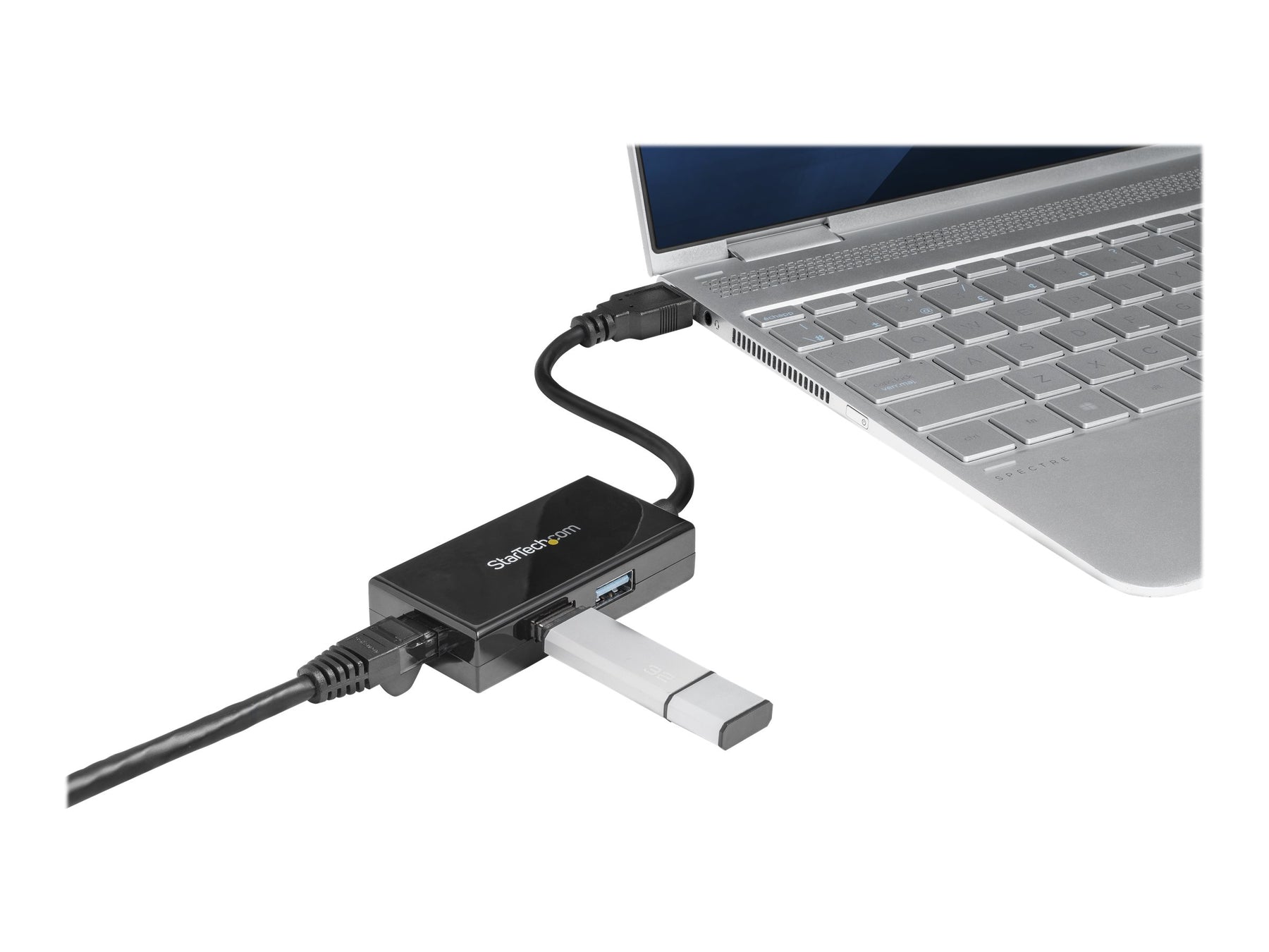 StarTech.com USB 3.0 auf Gigabit Netzwerk Adapter mit 2 Port USB Hub - Native Treiber-Unterstützung (Windows, Mac und Chrome OS)