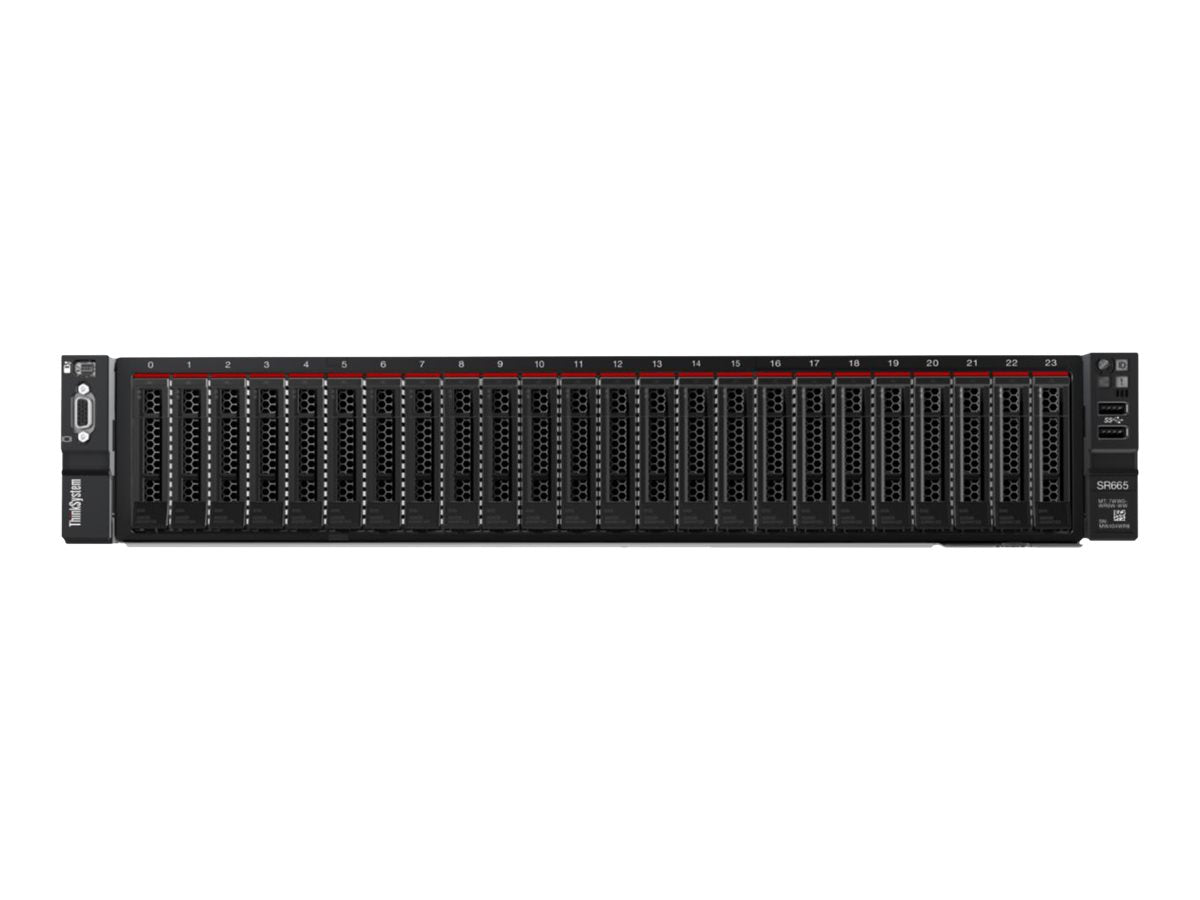 Lenovo ThinkSystem SR665 7D2V - Server - Rack-Montage - 2U - zweiweg - 1 x EPYC 7303 / 2.4 GHz - RAM 32 GB - SAS - Hot-Swap 6.4 cm (2.5")