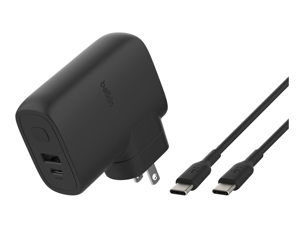 Belkin BoostCharge - Power Bank / Stromadapter - 5000 mAh - 25 Watt - Fast Charge, PD 3.0 - 2 Ausgabeanschlussstellen (USB, 24 pin USB-C)