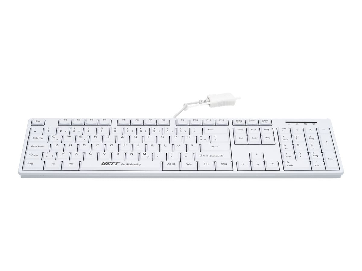 GETT CleanType Easy Basic TKL-105-GCQ-IP68-KGEH-WHITE-USB-CH