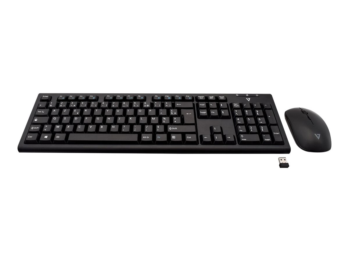 V7 CKW200ES - Tastatur-und-Maus-Set - kabellos