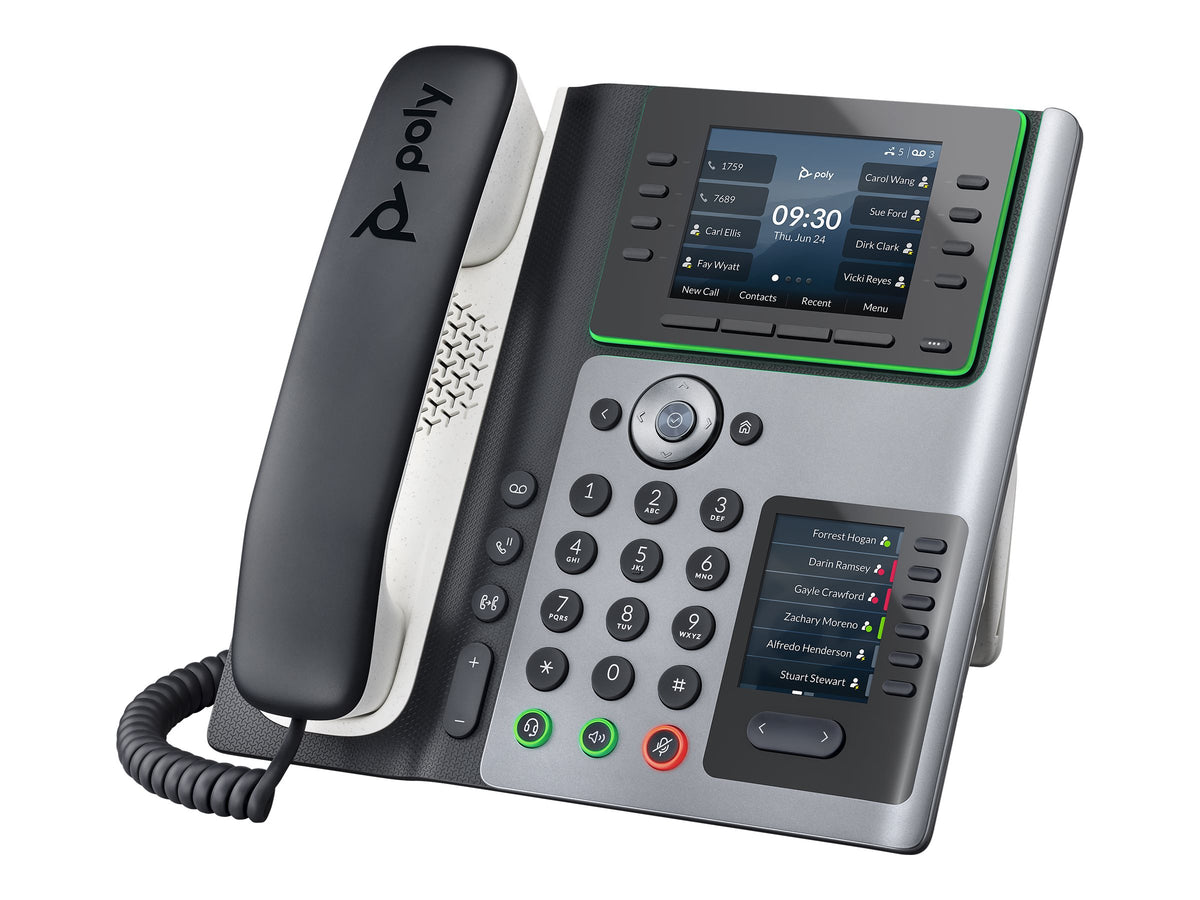 Poly Edge E400 - VoIP-Telefon mit Rufnummernanzeige/Anklopffunktion