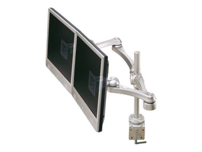 ROLINE Dual LCD Monitor Arm - Befestigungskit (Spannbefestigung für Tisch, einstellbarer Montagearm)