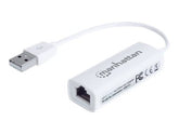 Manhattan USB-A Fast Ethernet Adapter, 10/100 Mbps Network, 480 Mbps (USB 2.0)