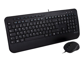 V7 CKU300IT - Tastatur-und-Maus-Set - USB - QWERTY